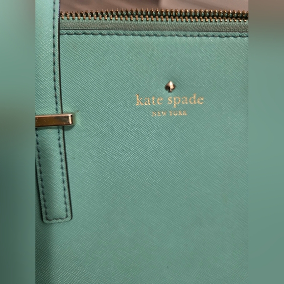 Kate Spade Mint Turquoise Bowler Satchel Crossbody Bag Y2K Classy Aqua Designer - Picture 2 of 13